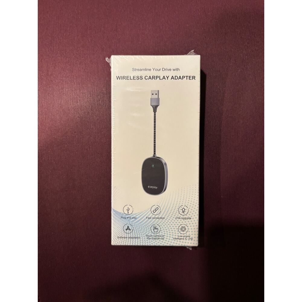 Wireless CarPlay Adapter for iPhone, Converts Wired to Wireless CarPlay Dongle